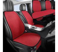 ZoylLa Car Seat Cushion for Fiat 500 500S 500E 500C 500L 500X Ranch Premium Linen All-Season Breathable Rear Seat Pad Back Seat Cover Anti-Slip Washable Wearresistant,7 seats in total-Red A