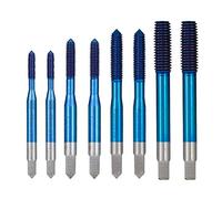 ZOYOSI Blue Nano Fluteless Forming Machine Taps M2-M12 Metric Machine Plug Tap Extrusion Taps HSS Thread Screw Tap Drill - M5