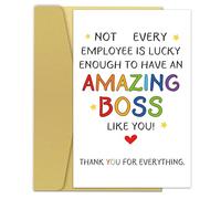 Zoytonky Funny Boss’s Day Card Gift from Employee, Boss Birthday Thank You Card, Not Every Employee is Lucky Enough to Have an Amazing Boss Like You