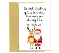 Zoytonky Funny Christmas Card with Envelope, Humorous Holiday Greeting Card for Friends & Family, Snarky Xmas Card Gifts for Him Her, You Already Have Me