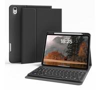 zoyu Backlit Keyboard Case for iPad A16 11"/10th Gen 10.9", Black | Stand Folio Keyboard Cover, Pencil Holder, Magnetic Wireless Detachable Backlit Bluetooth Keyboard, Auto Wake/Sleep