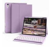 zoyu Backlit Keyboard Case for iPad A16 11"/10th Gen 10.9", Purple | Stand Folio Keyboard Cover, Pencil Holder, Magnetic Wireless Detachable Backlit Bluetooth Keyboard, Auto Wake/Sleep