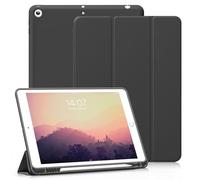 ZOYU Case for iPad 6th Generation 2018 / 5th Gen 2017 9.7 Inch with Pencil Holder, Slim Lightweight Smart Trifold Stand Protective Cover, TPU Soft Silicone Magnetic Auto Sleep/Wake, Black
