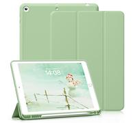 ZOYU Case for iPad 6th Generation 2018 / 5th Gen 2017 9.7 Inch with Pencil Holder, Slim Lightweight Smart Trifold Stand Protective Cover, TPU Soft Silicone Magnetic Auto Sleep/Wake, Green
