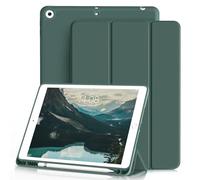 ZOYU Case for iPad 9th/8th/7th Generation with Pencil Holder, Slim Stand Smart Case with Soft TPU Back Cover, Auto Sleep/Wake for iPad 10.2 Inch 2021/2020/2019, Dark Green