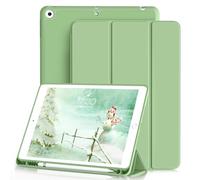 ZOYU Case for iPad 9th/8th/7th Generation with Pencil Holder, Slim Stand Smart Case with Soft TPU Back Cover, Auto Sleep/Wake for iPad 10.2 Inch 2021/2020/2019, Green