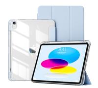 ZOYU Case for iPad (A16) 11th Generation 11 Inch 2025, iPad 10th Generation 10.9 inch 2022 Case with Clear Transparent Back Cover Support Auto Wake/Sleep Touch ID, Light Blue