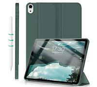 ZOYU Case for iPad Air 11-inch M2 2024 / iPad Air 6th 5th 4th Generation 2022 2020 10.9 inch, Auto Wake/Sleep, Silicone soft TPU Back Shell Cover, Lightweight Trifold Stand Smart Case - Dark Green