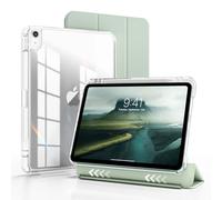 ZOYU Hybrid Case for iPad Air 11 Inch M4 2026 8th /M3 2025 7th/6th Generation M2 2024, Air 5th/4th Gen 10.9 Inch 2022/2020, 2 in 1 Detachable Cover with Clear Hard Back Auto Wake/Sleep, Light Green