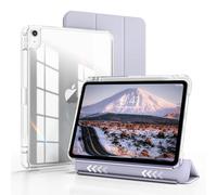 ZOYU Hybrid Case for iPad Air 11 Inch M4 2026 8th /M3 2025 7th/6th Generation M2 2024, Air 5th/4th Gen 10.9 Inch 2022/2020, 2 in 1 Detachable Cover with Clear Hard Back Auto Wake/Sleep, Purple