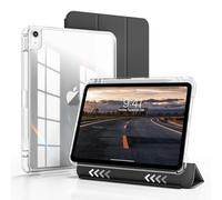 ZOYU Hybrid Case for iPad Air 11 Inch M4 2026 8th /M3 2025 7th/6th Generation M2 2024, Air 5th/4th Gen 10.9 Inch 2022/2020, 2 in 1 Detachable Cover with Clear Hard Back Auto Wake/Sleep, Black