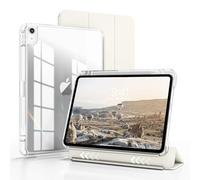 ZOYU Hybrid Case for iPad Air 11 Inch M4 2026 8th /M3 2025 7th/6th Generation M2 2024, Air 5th/4th Gen 10.9 Inch 2022/2020, 2 in 1 Detachable Cover with Clear Hard Back Auto Wake/Sleep, Beige