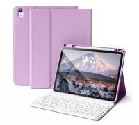 zoyu keyboard case for iPad Air 11 Inch M3 2025 7th/6th Generation M2 2024, Air 5th/4th Gen 10.9 Inch 2022/2020, Stand Folio Cover, Magnetic Wireless Detachable Bluetooth Keyboard, Purple