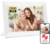 ZoYue Frameo Digital Photo Frame 10.1 Inch WiFi Digital Picture Frame with 16GB Storage, IPS Touch Screen HD Display, Auto-Rotate, Slideshow, Share Moments via Free APP - Gift for Family and Friends