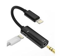 Zoyuzan Lightning to 3.5mm Audio Jack Adapter (2 in 1) for iPhone/iPad Headphone Charging Splitter Car Jack Charger Cable Converter