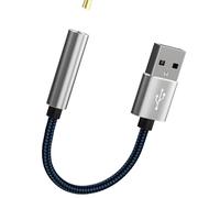 zoyuzan USB to 3.5mm Adapter Audio Jack Converter Cable for Headphone PC Car Microphone External Headset DAC Port Stereo Cord Dongle Interface Speaker Computer Plug Digital Laptop Splitter