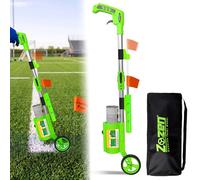 zozen Foldable Marking Paint Wand, Upgraded Flag Holder with 20 Marking Flags, Carry Bag & Adjustable Line Widths, Works with Side-Push Inverted Spray Paint, Paint Sticks for Industrial, Sports Field