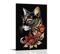 ZOZO HOUSE Artistic Drawing of Cat Painting 20 x 30 inches (50 x 75 cm)