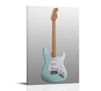 ZOZO HOUSE Blue and White Electric Guitar Poster Decoration 08 x 12 Inch (20 x 30 cm)