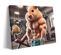 ZOZO HOUSE Fitness Expert Little Mouse Picture Print 16 x 24 Inches (40 x 60 cm)