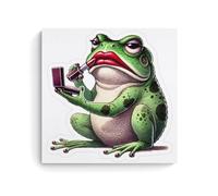 ZOZO HOUSE Frog Wearing Lipstick Bedroom 16 x 16 Inch (40 x 40 cm)