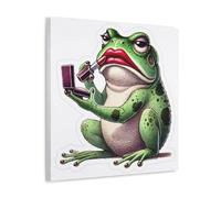 ZOZO HOUSE Frog Wearing Lipstick Bedroom 24 x 24 Inch (60 x 60 cm)