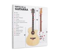 ZOZO HOUSE Guitar Parts Introduction Guide Modern Decoration for the Home 16 x 16 Inch (40 x 40 cm)