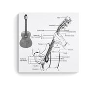 ZOZO HOUSE Guitar Posture Guide Poster Decoration 28 x 28 Inches (70 x 70 cm)