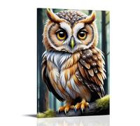ZOZO HOUSE Owl Standing on A Treetop Picture Print 08 x 12 Inch (20 x 30 cm)