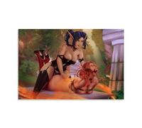 ZOZO HOUSE Sexy Anime Elf Tied Up And Pressed on The Table Picture Print 08 x 12 Inches (20 x 30 cm)