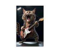 ZOZO HOUSE The Versatile Kitten Guitarist Canvas 12 x 18 Inch (30 x 45 cm)