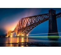 ZOZOIN Paint by Numbers for Adults Beginners Painting by Numbers Kids,Natural Scenery,Scotland,Forth Bridge 40x50cm