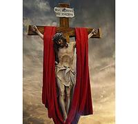 ZOZOIN Paint by Numbers for Adults DIY Oil Painting Religious Jesus Cross Painting by Number Drawing On Canvas Art Decor Gifts 30x40cm