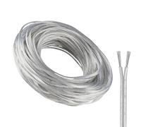 ZoZoMaiy 10 Meter 2 Core Transparent Cable, Electrical 2 Core Cable, Flexible PVC Electric Wire, Clear Electrical Wire, Outer Diameter 1.8 * 3.6mm, for Small Appliances Led Solar Lights Wall Lamps