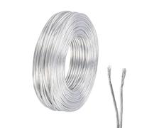 ZoZoMaiy 10 Meter 20AWG Electrical Wire, 2 Core Flat Transparent Electrical Cable, Flexible PVC Extension Cable, Diameter 3.6MM, Thickness 1.8MM, for Installing Low-Power Appliances