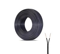 ZoZoMaiy 10M PVC Electrical Wire 24 AWG Copper Wire Flexible Electrical Cable 2 Core Parallel Wire Black Diameter 1,8 * 3,6mm for Installing Low-Power Appliances