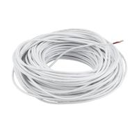 ZoZoMaiy 20 Meter Electrical Wire, White 2 Core Cable, 24AWG PVC Flexible Wire, 2x0.2mm² Tinned Copper Cable, for Extension Power Wire Home Small Electrical Wiring