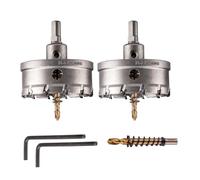 ZoZoMaiy 2Pcs TCT Carbide Hole Saw for Hard Metal, 75mm Carbide Tipped Hole Cutter Drill Bits Heavy Duty Hole Saw with Pilot Drill for Stainless Steel, Metal, Cast Iron, Copper, Plastic