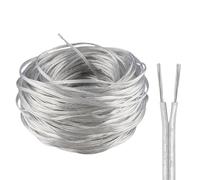 ZoZoMaiy 30 Meter Transparent 2 Core Cable, Flexible PVC Electric Cable, Transparent Wire, Twin Flexible Copper Wire, Outer Diameter 1.8 * 3.6mm, for Small Appliances Led Solar Lights Wall Lamps