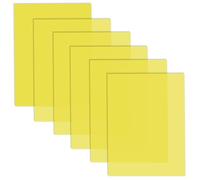 ZoZoMaiy 6 Pieces Gel Light Filter, Coloured Plastic Sheets for Lights, Yellow Lighting Gels Sheets, Correction Light Filters Film, for Photo Studio Strobe Flash LED Video Light DJ Light, 29.7x21cm