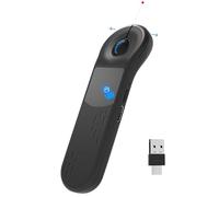 ZOZVO Rechargeable Air Mouse for PC/iOS/Android with Touchpad Wireless PPT Presenter with Bluetooth 2.4G, Works with PowerPoint/Keynote/TikTok/Camera/Kindle App (Black)