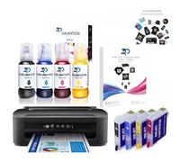 ZP Dye Sublimation printer bundle starter kit set compatible with Epson work force 16xL cartridge set arc chip