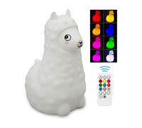 ZP LIFE - Large Cute Alpaca Night Light Kids, with Touch Sensor & Remote Control, 9 Colour Changing LED Portable Animal Silicone Lights, USB Rechargeable Nightlights