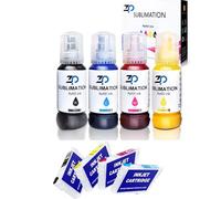 ZP Premium Dye SUBLIMATION ink set compatible with Epson XP Series printer with arc chip refillable cartridges