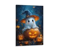 ZPAOWUFB Ghostly Pumpkin Patch Poster Poster Decorative Painting Canvas Wall Posters And Art Picture Print Modern Family Bedroom Decor Posters 12x18inch(30x45cm)