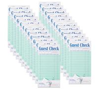 ZPARIK 24 Pack Guest Checks Books for Servers Server Note Pads, Waitress Notepad for Restaurants, Waiter Checkbook, Paper Checks 50 Sheets/Pack, 1200 Total Tickets Green