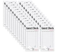 ZPARIK 24 Pack white Guest Checks Books for Servers Server Note Pads, Waiter Checkbook, Waitress Notepad for Restaurants, Paper Checks 50 Sheets/Pack, 1200 Total Tickets