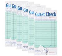 ZPARIK 6 Pack Guest Checks Books for Servers Server Note Pads, Waiter Checkbook, Waitress Notepad for Restaurants, Paper Checks 50 Sheets/Pack, 300 Total Tickets
