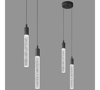 ZPBSJ Modern Kitchen Island Pendant Light LED Black Mini Pendant Lighting Bedroom Bedside Table Small Pendant Lights（2-Light）