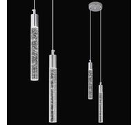 ZPBSJ Modern Kitchen Island Pendant Light LED Chrome Mini Pendant Lighting Bedroom Bedside Table Small Pendant Lights（2-Light）